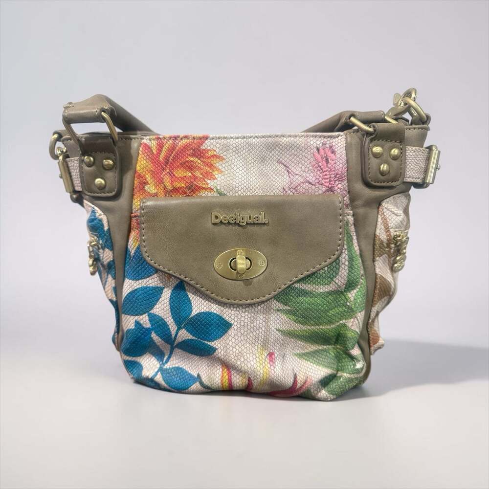 Floral Crossbody Satchel Bag | Textured Faux Leather | Boho Chic Multi Color